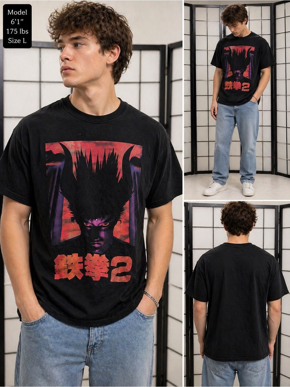 🔥 Yu Yu Hakusho Hiei Graphic Anime T-Shirt – Size L | NWOT
